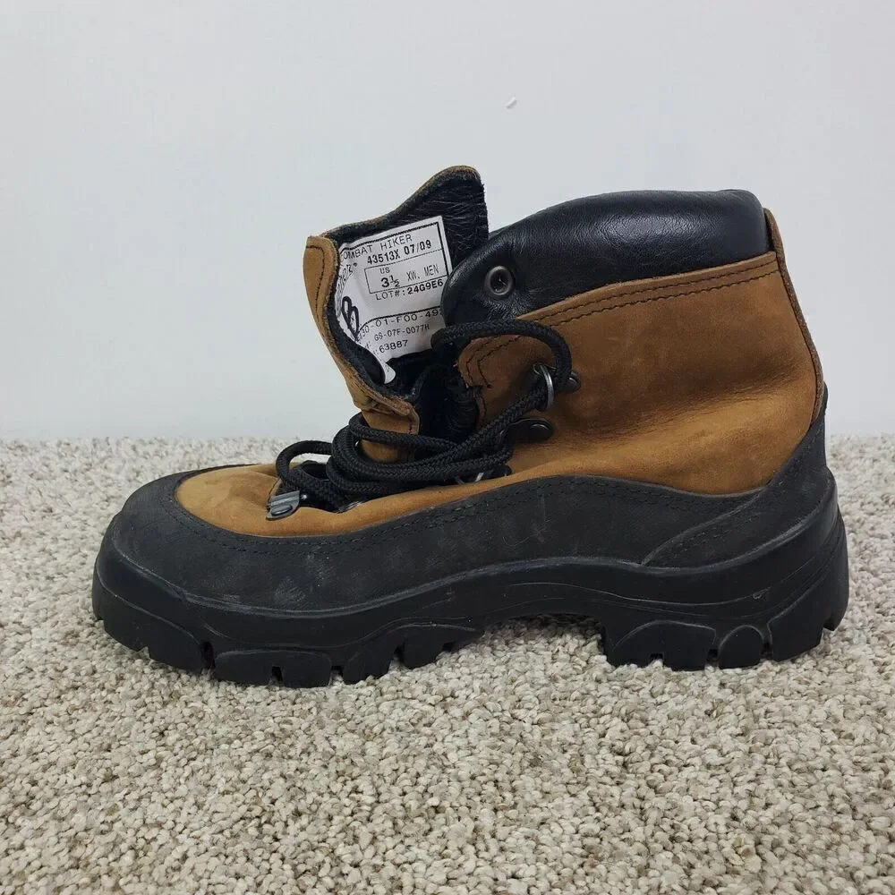 Danner Combat Hiker Boots Vibram Mens 3.5 Extra Wide Hunting Made In USA Brown